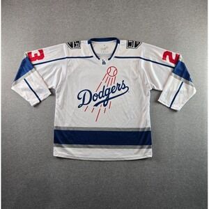 Los Angeles Dodgers x LA Kings Hockey Jersey Mens Medium White Promo SGA 2023